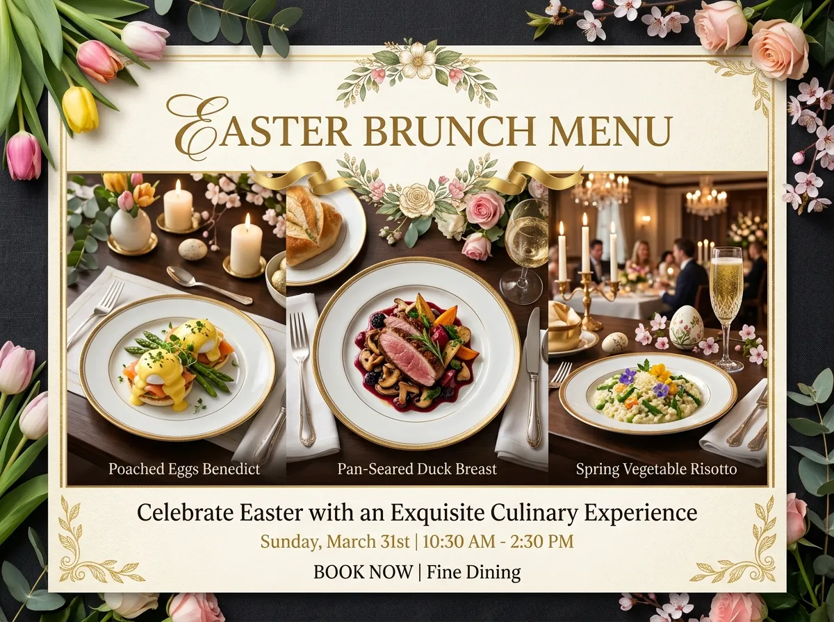 Easter Brunch menu design
