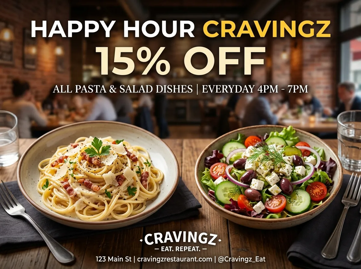 Happy Hour promotion banner