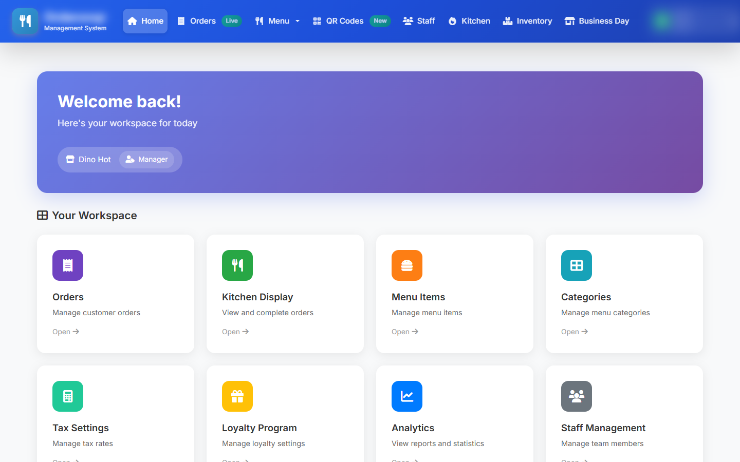 OrderOnQR Staff Dashboard