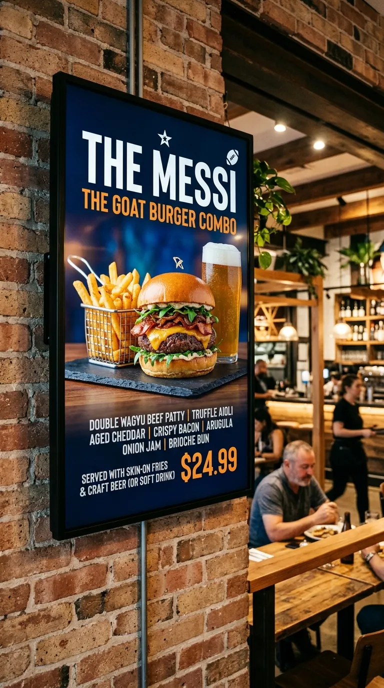 Fazal Shinwari digital menu kiosk screen